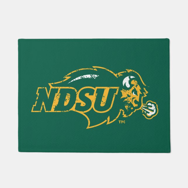 NDSU Bison Distressed Doormat (Front)
