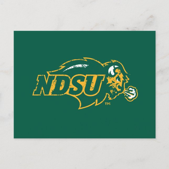 NDSU Bison Distressed Invitation Postcard (Front)