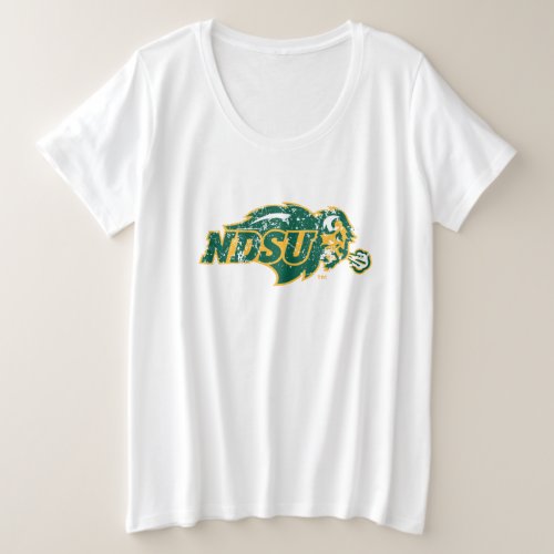 NDSU Bison Distressed Plus Size T_Shirt