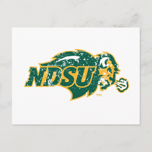 NDSU Bison Distressed Postcard (Front)