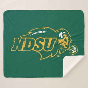 NDSU Bison Distressed Sherpa Blanket