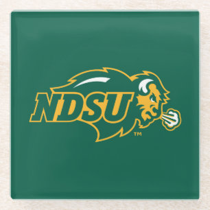 NDSU Bison Glass Coaster