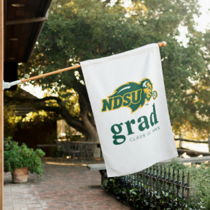 NDSU Bison Graduation House Flag