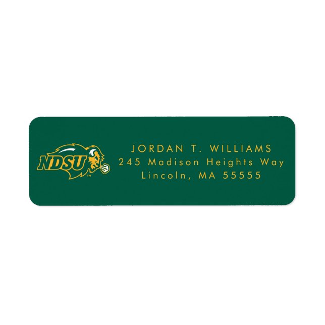 NDSU Bison Label (Front)