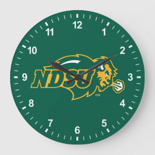 NDSU Bison Large Clock