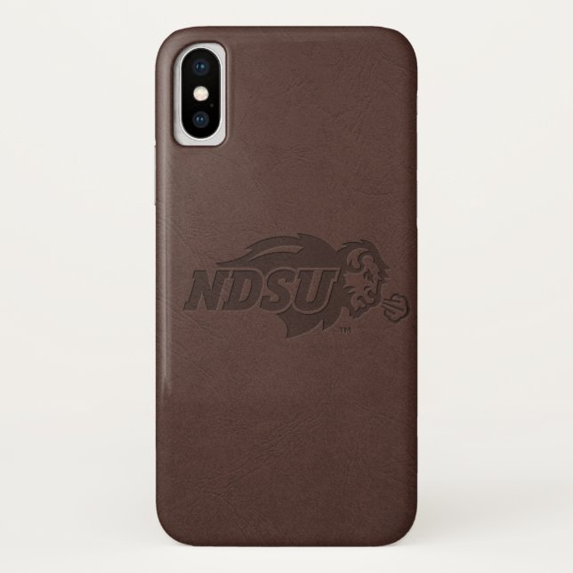 NDSU Leather Case-Mate iPhone Case (Back)
