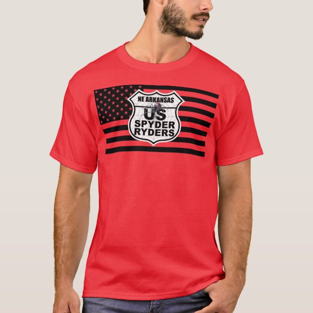 NE Arkansas Chapter - Black Flag & Logos T-Shirt (Front)