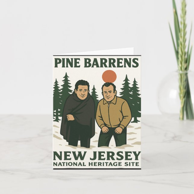 Ne Barrens New Jersey Graphic Design  Card (Front)