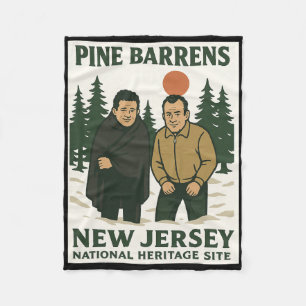 Ne Barrens New Jersey Graphic Design Fleece Blanket