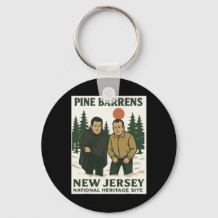 Ne Barrens New Jersey Graphic Design Keychain