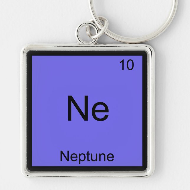 Ne - Neptune Funny Chemistry Element Symbol Tee Keychain (Front)