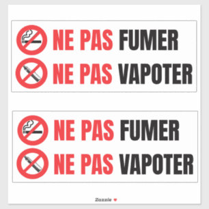 Ne pas fumer, ne pas vapoter sticker