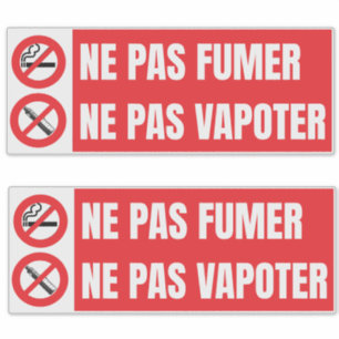 Ne pas fumer, ne pas vapoter sticker