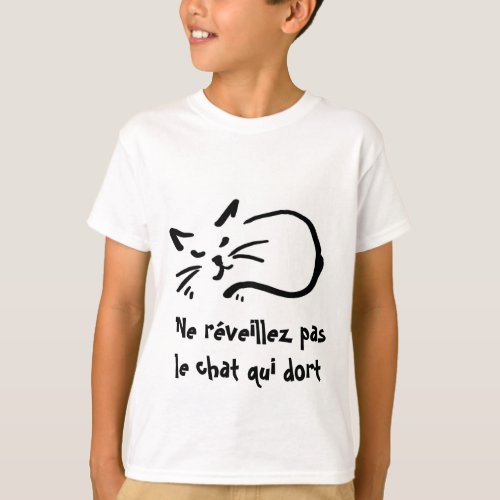 ne rveillez pas le chat qui dort T_Shirt