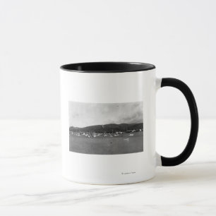 Neah Bay, WA View with Fishing Boats Photograph Mug