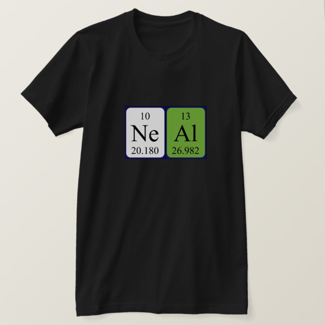 Neal periodic table name shirt (Design Front)