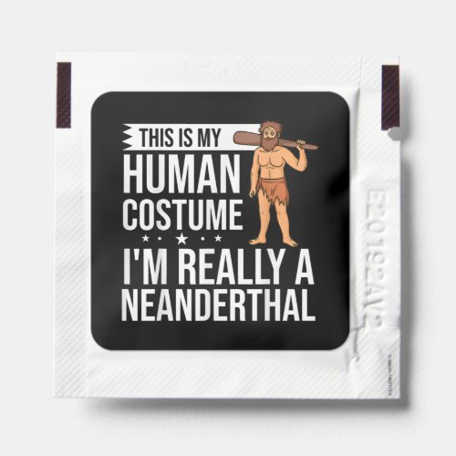 Neanderthal Caveman Woman Skull Gift Hand Sanitizer Packet
