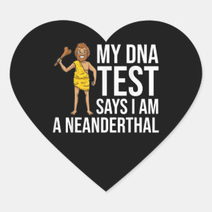 Neanderthal Caveman Woman Skull Gift Heart Sticker