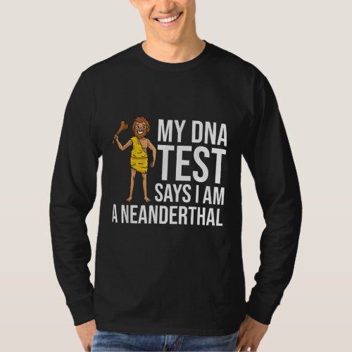 Neanderthal Caveman Woman Skull Gift T_Shirt