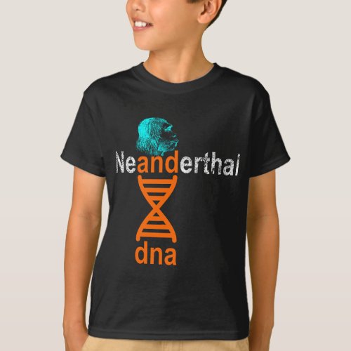 Neanderthal DNA Double Helix Genetic  T_Shirt