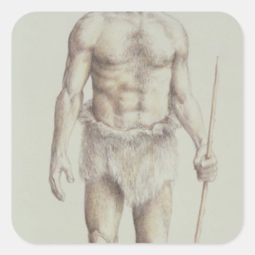 Neanderthal Man Square Sticker