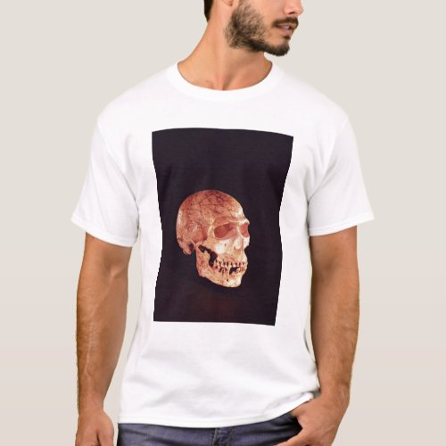 Neanderthal Skull discovered on Mt Carmel T_Shirt