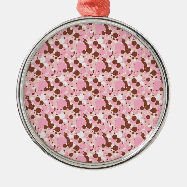 Neapolitan Dots 01-Lt Pink-PREM ROUND ORNAMENT (Front)