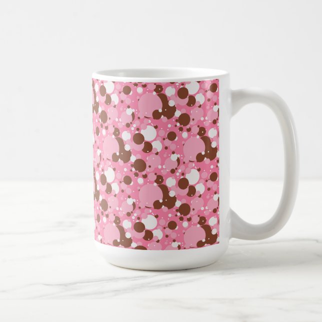 Neapolitan Dots 02 Pink Dark-15oz COFFEE MUG (Right)