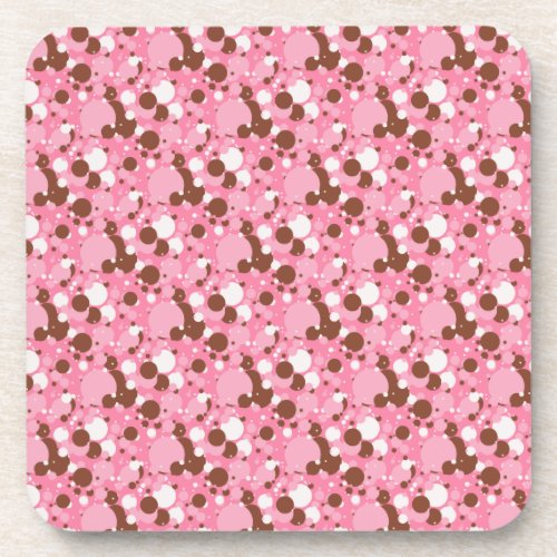 Neapolitan Dots 02 Pink Dark_COASTER SET Coaster