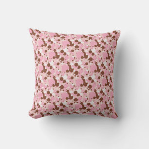 Neapolitan Dots-1-Light Pink-Sq Throw Pillow