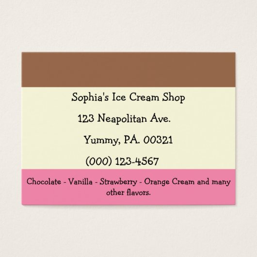 Neapolitan Ice Cream (Front)