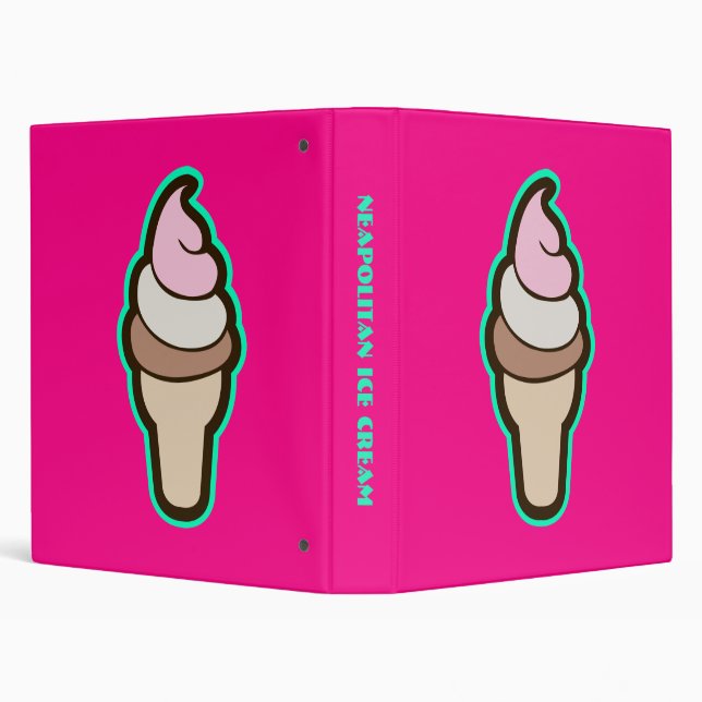 Neapolitan Ice Cream 3 Ring Binder (Background)