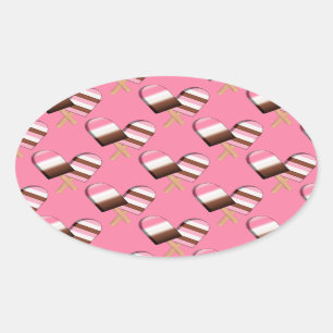 Neapolitan Ice Cream Bars 01-OVAL STICKERS