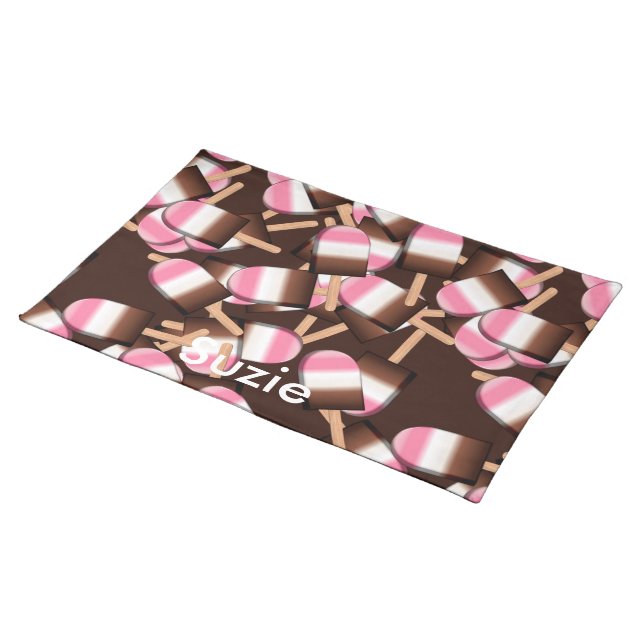 Neapolitan Ice Cream Bars 2-CLOTH PLACEMAT (On Table)