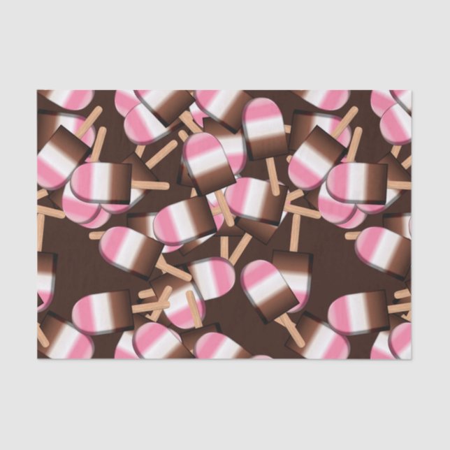 Neapolitan Ice Cream Bars 2-Tissue Wrap Paper (Front)