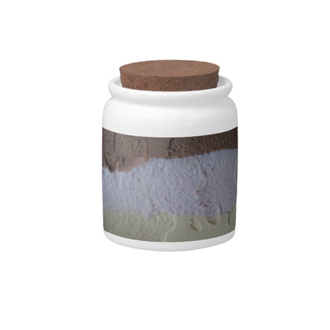 Neapolitan Ice Cream Candy Jar (Front)