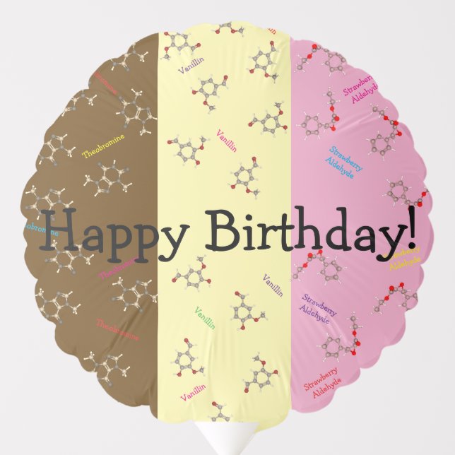 Neapolitan Ice Cream Chemistry Party Balloon (Front)