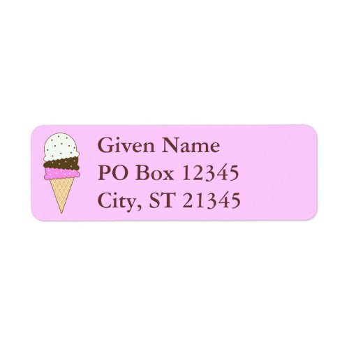 Neapolitan Ice Cream Cone Label