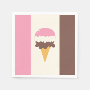 Neapolitan Ice Cream Cone Napkins