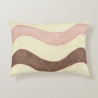 Neapolitan Ice Cream Patterned Decorative Pillow