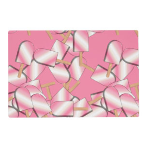 Neapolitan Ice Cream-Straw-Van-Laminate Placemat