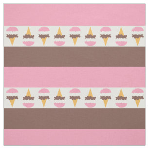 Neapolitan Ice Cream Stripe Pattern Fabric