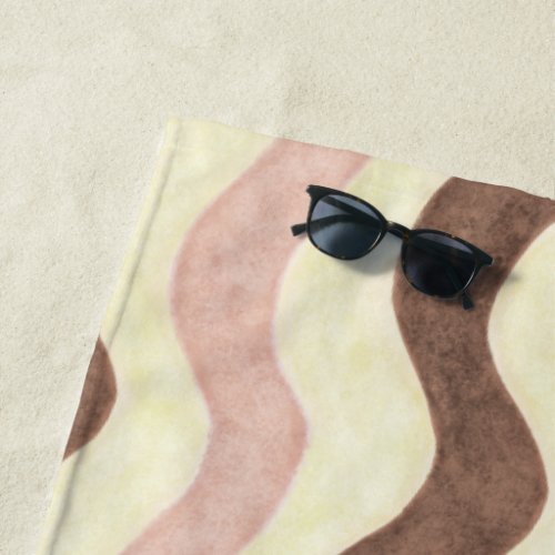 Neapolitan Ice Cream Themed Beach Towel