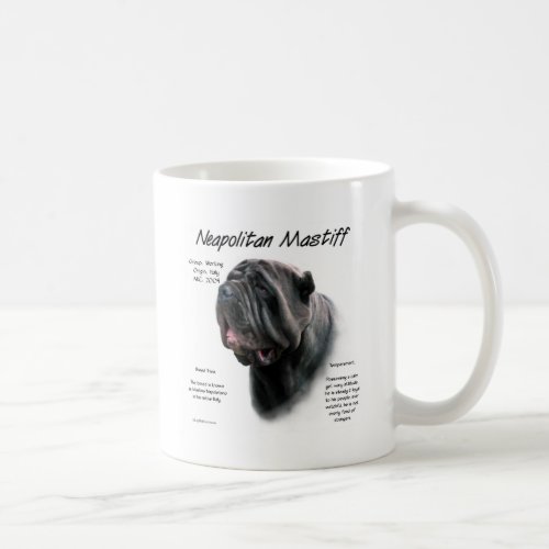 Neapolitan Mastiff blk History Design Coffee Mug