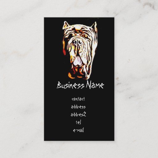 Customizable Neapolitan Mastiff Business Card