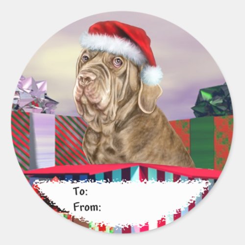 Neapolitan Mastiff Christmas Tawny Gift Tags