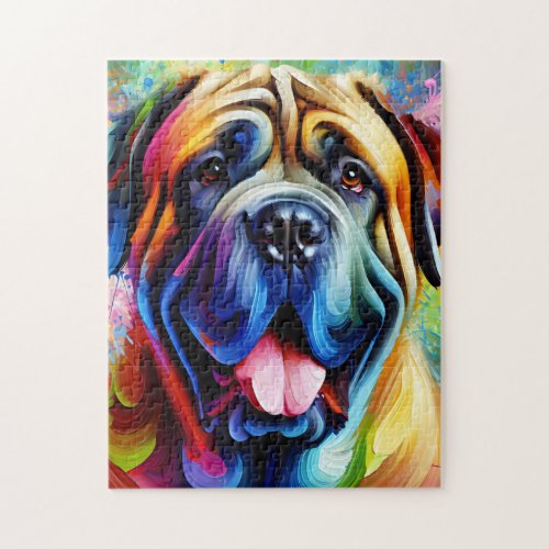 Neapolitan Mastiff Dog Acrylic Print Dog Jigsaw Puzzle