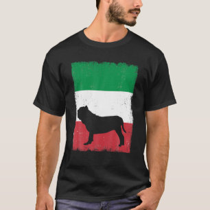 Neapolitan Mastiff Dog Italy Flag Italian Vintage T-Shirt