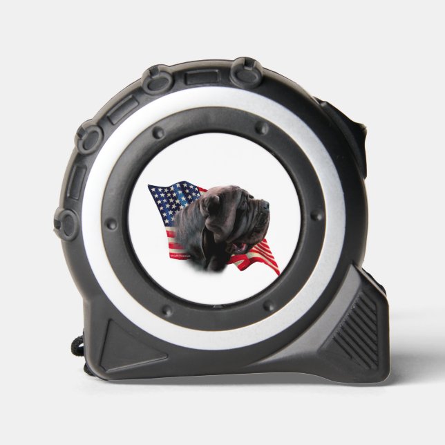 Neapolitan Mastiff Flag Tape Measure (Front)