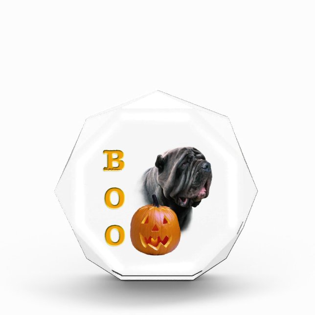 Neapolitan Mastiff Halloween BOO Acrylic Award (Front)
